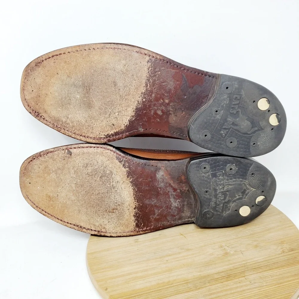 Keith Highlander Shoes Mens 10 Brown‎ Leather Wingtip Longwing Full Brogue Derby